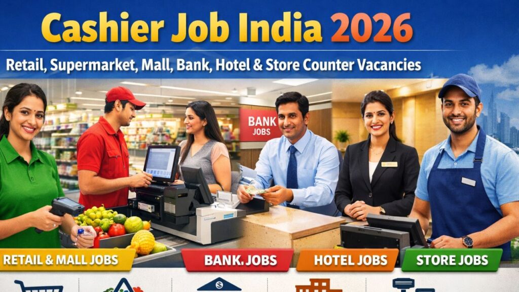 Cashier Job India 2026 – Retail, Supermarket, Mall, Bank, Hotel & Store Counter Vacancies