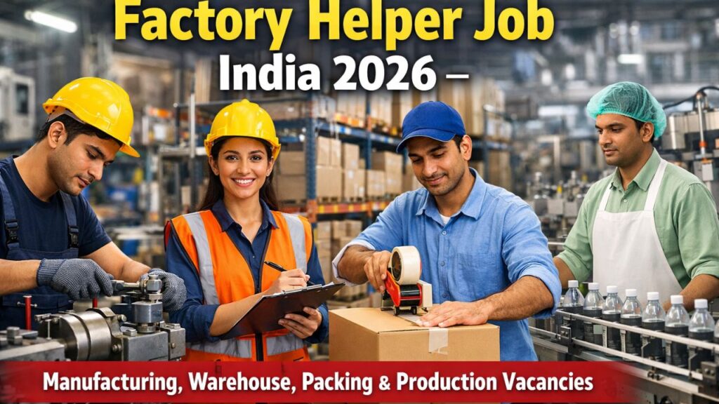Factory Helper Job India 2026 – Manufacturing, Warehouse, Packing & Production Vacancies