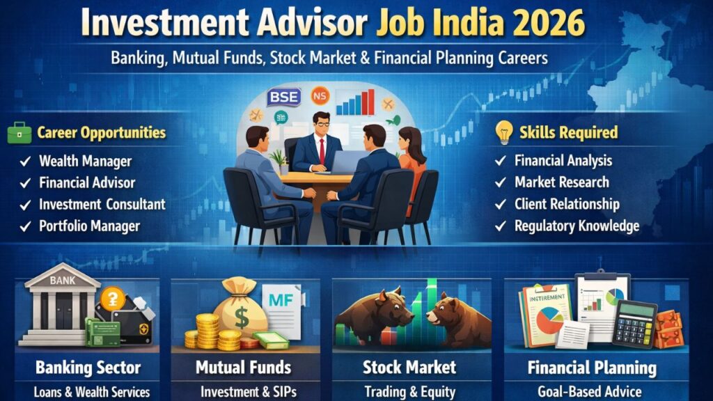 Investment Advisor Job India 2026 – Banking, Mutual Funds, Stock Market & Financial Planning Careers