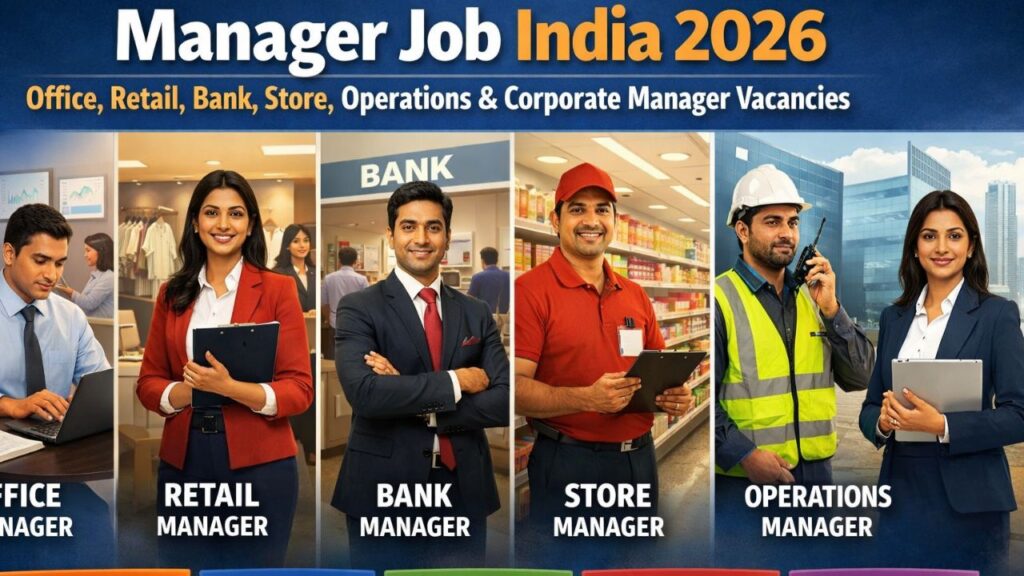 Manager Job India 2026 – Office, Retail, Bank, Store, Operations & Corporate Manager Vacancies