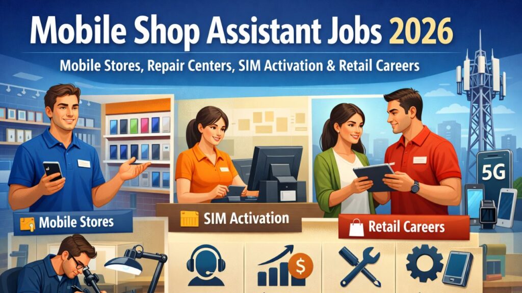 Mobile Shop Assistant Jobs 2026 – Mobile Stores, Repair Centers, SIM Activation & Retail Careers