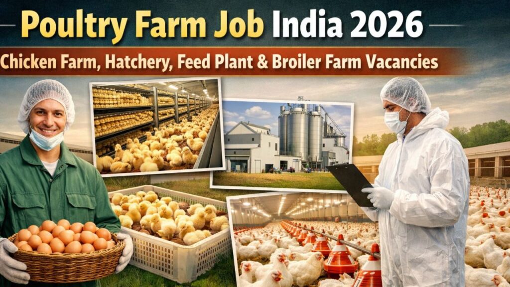 Poultry Farm Job India 2026 – Chicken Farm, Hatchery, Feed Plant & Broiler Farm Vacancies